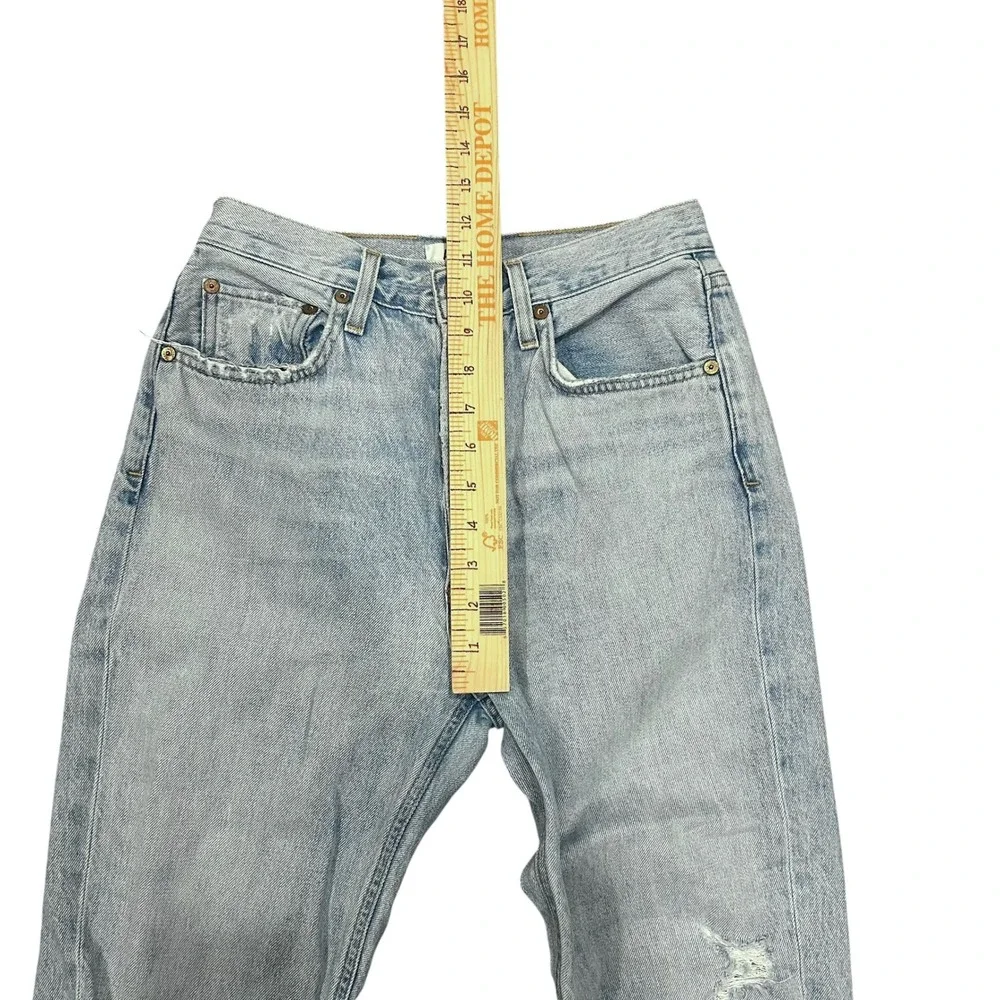 AGOLDE Riley High‎ Rise Straight Leg Distressed Jeans Women's Size 27